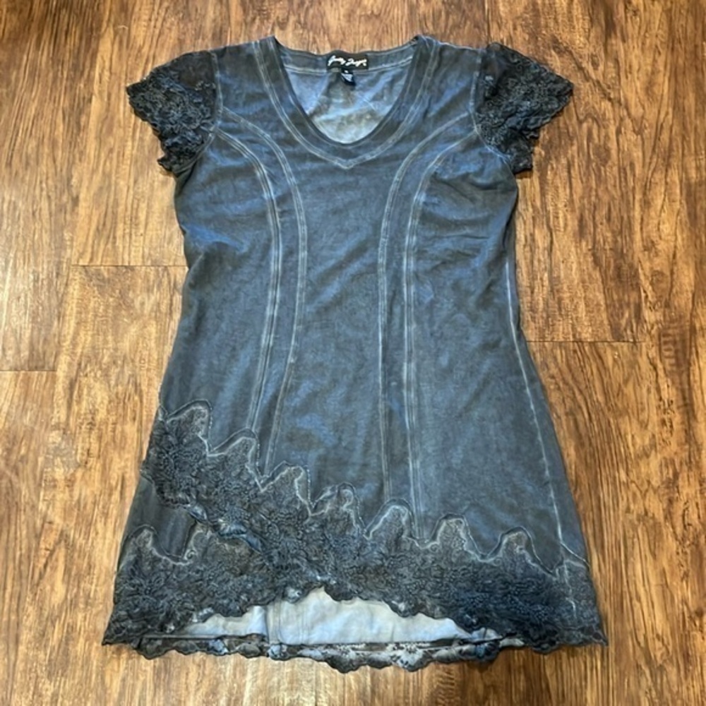 Gretty Zueger vintage mini dress  lace detail sz M